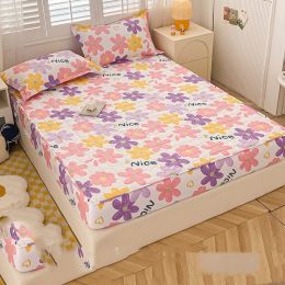 Sandwich Fitted Sheet Comes With Pillow Case Protector (Option: 15 Style-1.8mx2.2m)