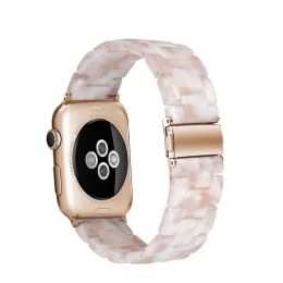 Three Bead Resin New Color Strap (Option: Pink flower-42or44or45or49mm)