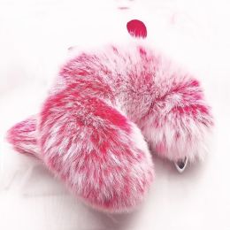 Red Fox Hair Tail Removable Metal (Option: 100cm Tail 1.8cm)