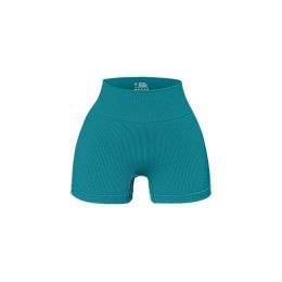 Women's Fashion Slim Fit High Waist Hip Lift Stretch Tight Yoga Shorts (Option: S-Ocean Green)