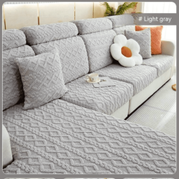 Stretch Slipcover And Fleece Slipcover Cover (Option: Light Grey-Back pillow M)