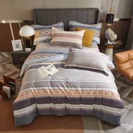 Four-piece Cotton Thickened Bedding For Autumn And Winter All Cotton Dormitory (Option: 3 Style-2.0m)