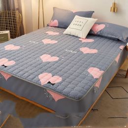 Sandwich Fitted Sheet Comes With Pillow Case Protector (Option: 9 Style-2mx2.2m)