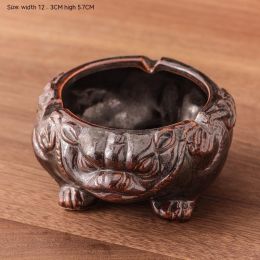 Nordic Style Light Luxury Ceramic Ashtray Household (Option: Retro Golden Toad)