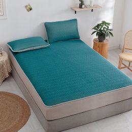 Summer Thai Latex Mat Set Of Three Pieces (Option: Dark green-120x200cm)