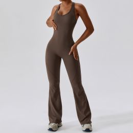 Quick-drying Skinny Yoga Clothes Dance Sports (Option: Jiao Tea Coffee Color-S)