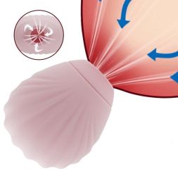 Mini Shell Shape Nipple Clits Sucker 7 Modes Clitoral Sucking Vibrator Flexible Oral Licking Massager Sex Toy For Women (Color: pink)