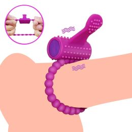 Sex Toys Vibrating Cock Ring Strong Penis Erect Male Masturbation Tools Penis Ring Clitoral Stimulator Erotic Accessories Shop (Color: purple)