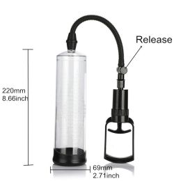 Male Penis Pump Manual Penis Enlarger Sex Toys For Man Vacuum Pump Male Masturbation Penile Extender Trainer Adults Sex Products (Style: 1)