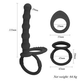 Double Penetration Penis Strapon Dildo Sex Toys For Women Man Strap On Penis Anal Beads Plug Adult (Style: 1)