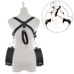 Thigh Restraint Straps Sling Leg Spreader Open Restraint Belt Bondage Harness with Wrist Cuffs BDSM Sex Position Aid Adult Toys (Color: 1)