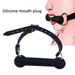 Oral Mouth Gag BDSM Bite Silicone Dog Bone Gag Mouth Gag SM Bondage Restraint Mouth Plug Adult Sex Toys Ball Gag For Adult Games (Color: SM49)