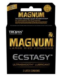Trojan Magnum Ecstasy Latex Condoms 3 Pack (SKU: TCN-7605-18EA)