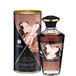 Shunga Warming Massage Oil Chocolate 3.5 fluid ounces (SKU: SH2209)