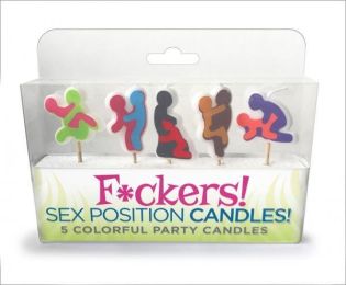 F*ckers Sex Position Candles 5 Colorful Party Candles (SKU: LITCP937)