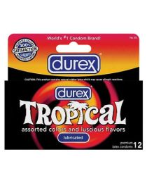 Durex condoms tropical color and scents - box of 12 (SKU: TCN-7607-27)