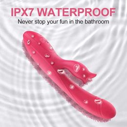 G Spot Vibrator ;  Rose Sex Toys for Clitoris G-spot Stimulation; Waterproof Dildo Vibrator with 10Powerful Vibrations Dual Motor Stimulator for Women (Color: pink)