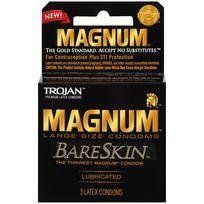 Trojan Magnum Bareskin 3 Pack Large Size Condoms (SKU: T22888)