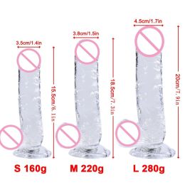 Jelly Clear Crystal Cannon Machine Female Supplies (Option: Transparency-S)